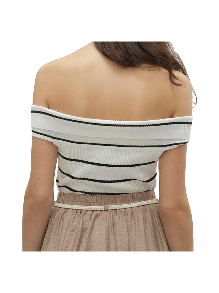 Top Blanc Femme Vero Moda Willow Off 2