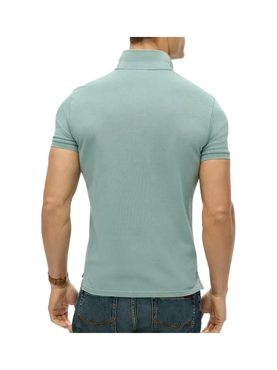 Polo Bleu Homme Superdry Vintage DestroyM 3