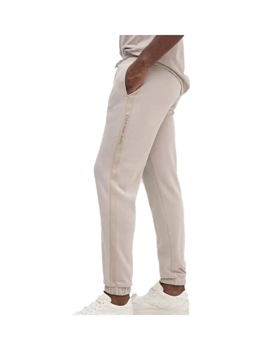 Jogging Beige Femme Calvin Klein Jeans Logo Tape 3