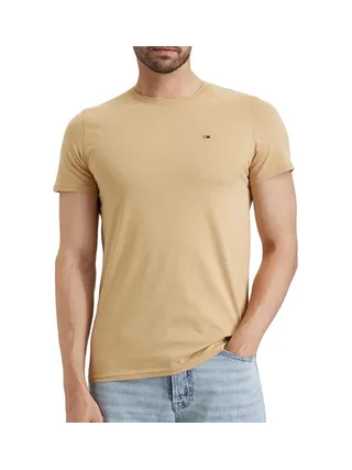 T-shirt Beige Sable Homme Tommy Hilfiger Tjm Xslim Jersey 1