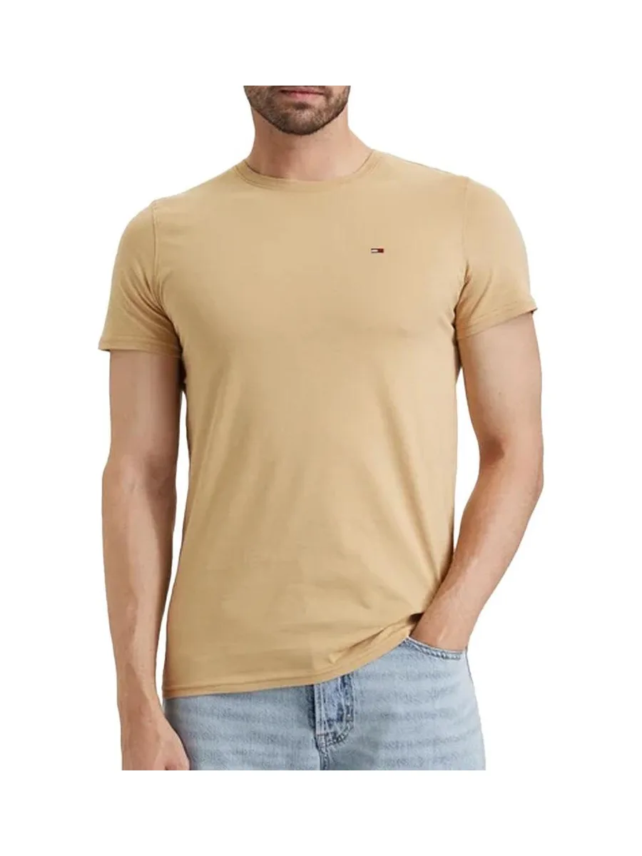 T-shirt Beige Sable Homme Tommy Hilfiger Tjm Xslim Jersey 2