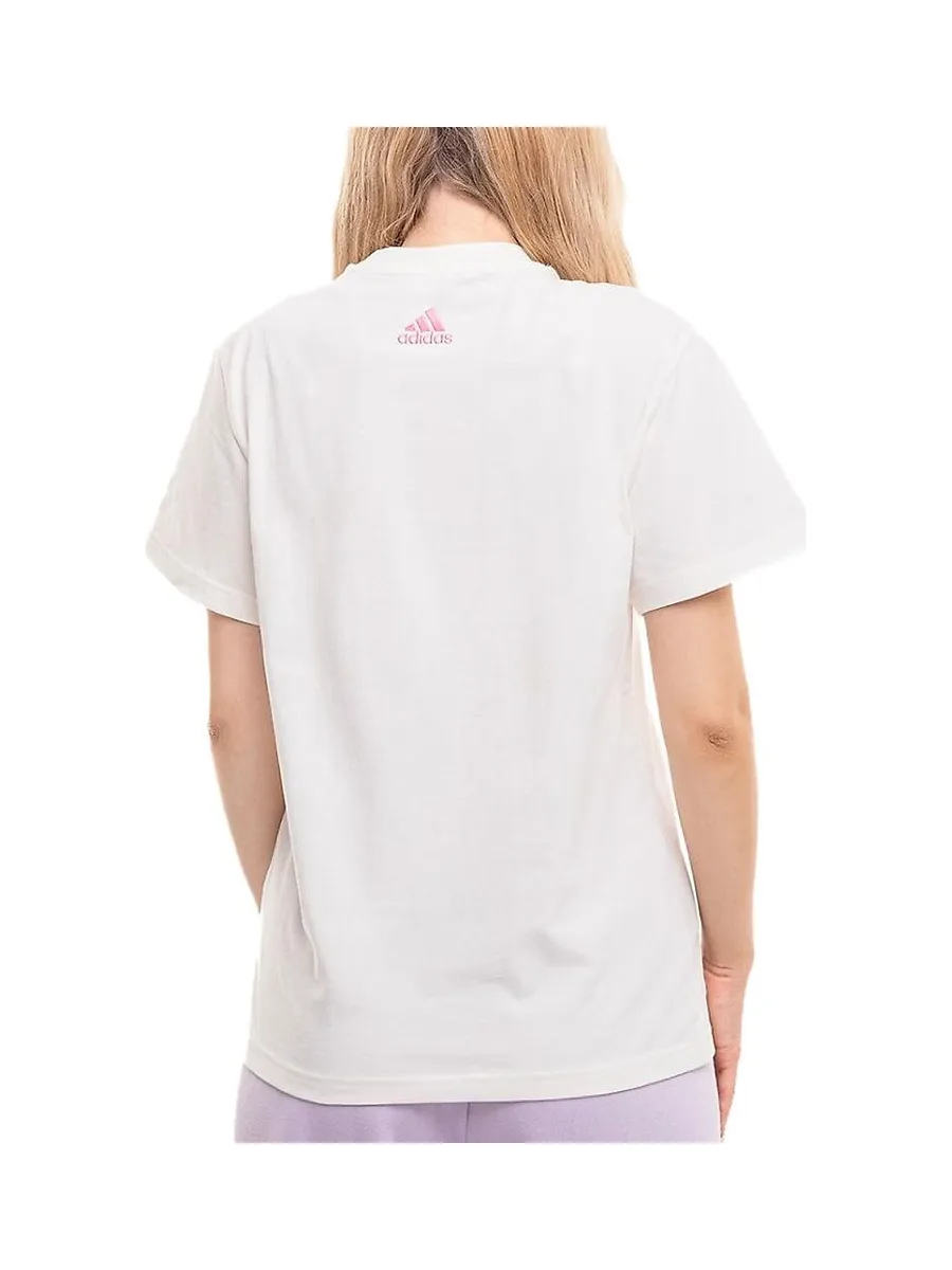 T-shirt Ecru Femme Adidas W Lin Spw Gt 3