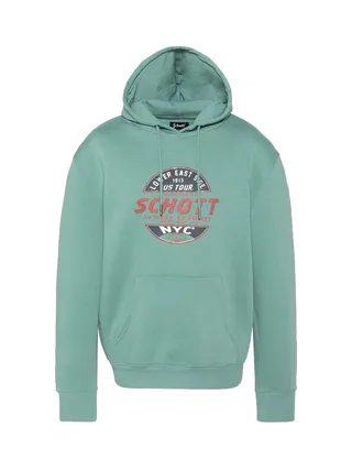 Sweat à Capuche Bleu Homme Schott SWHUSTOUR 1