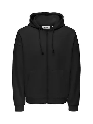 Sweat Zippé Noir Homme Only & Sons Chase 1
