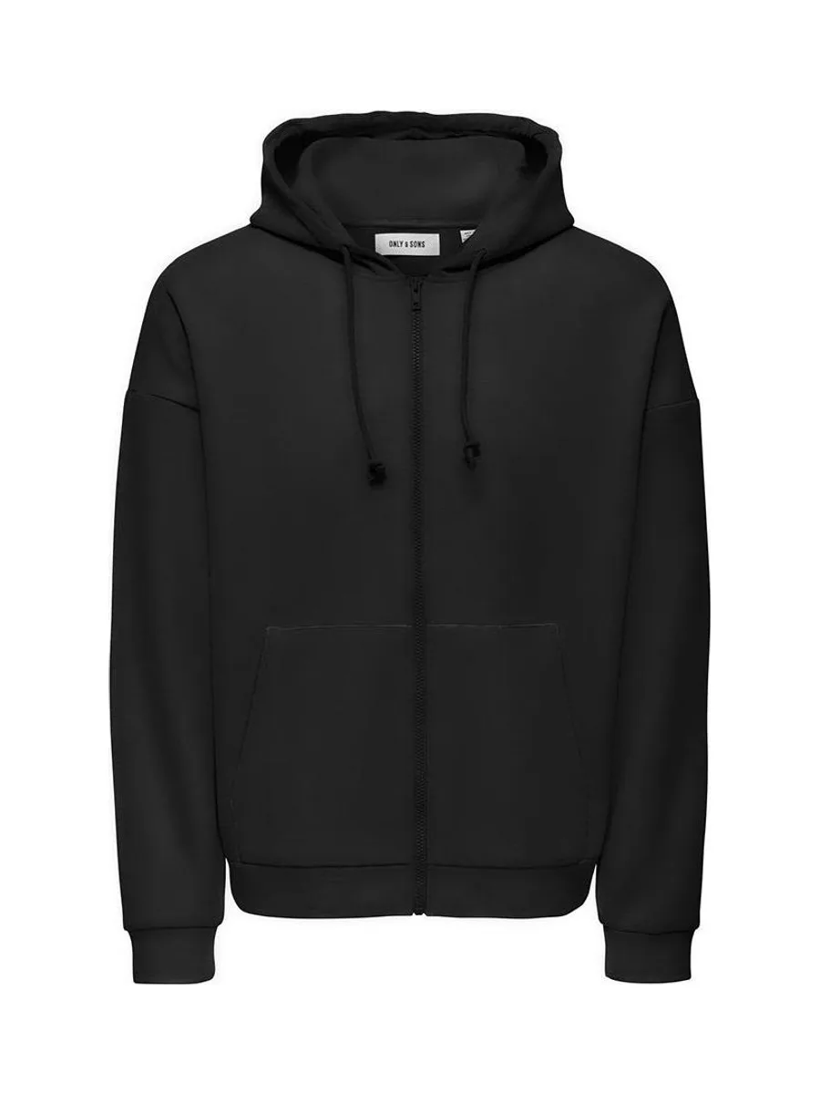 Sweat Zippé Noir Homme Only & Sons Chase 1