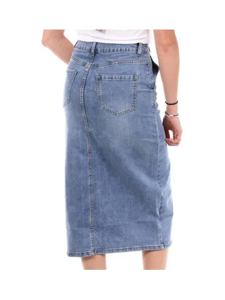 Jupe en Jean Bleu Femme Monday Premium MEB 2