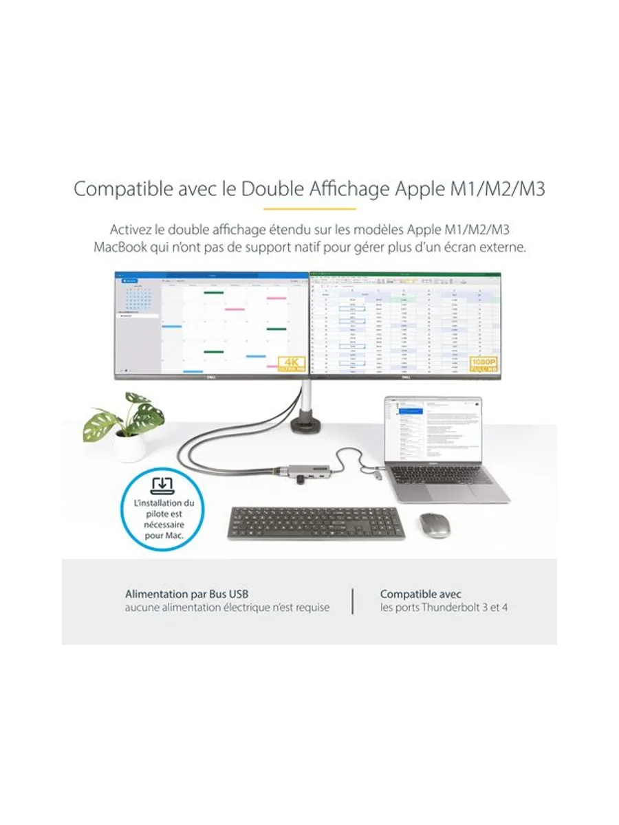USB-C/USB-A Multiport Adapter Dual HDMI 9
