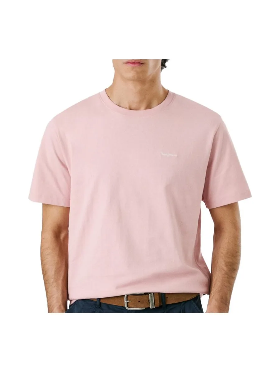 T-shirt Rose Homme Pepe Jeans Contrast Connor 2