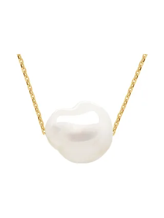 Bracelet Véritable Perle de Culture d'Eau Douce Baroque 11-12 mm — Or Jaune 375 Millièmes — 18 cm 1