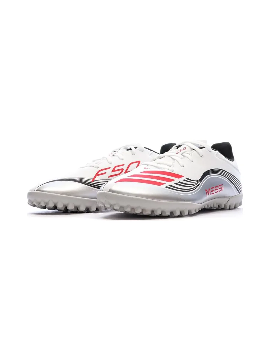 Chaussures de Foot Blanches Adidas F50 Messi Club TF 7