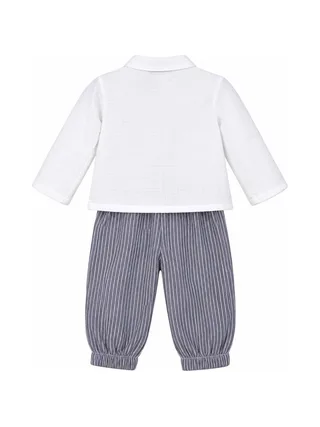 Ensemble Blanc/Gris Bébé Bébé P'tit Mome Paolo 2