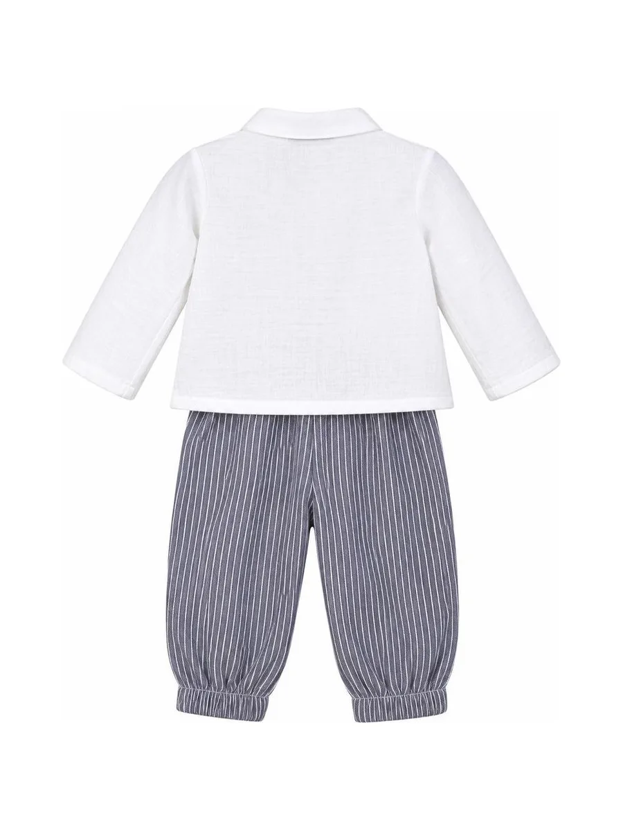 Ensemble Blanc/Gris Bébé Bébé P'tit Mome Paolo 3