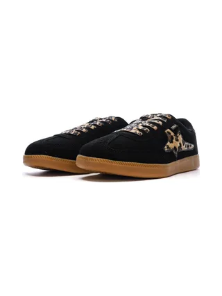 Baskets Noires/Léopard Femme Only Star 6
