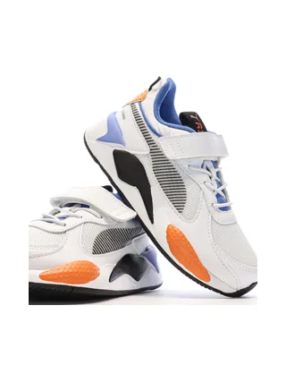 Baskets Blanches/Bleu/Orange Garçon Puma 395555-03 7