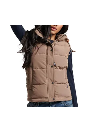 Doudoune sans manche Marron Femme Superdry Everest 1