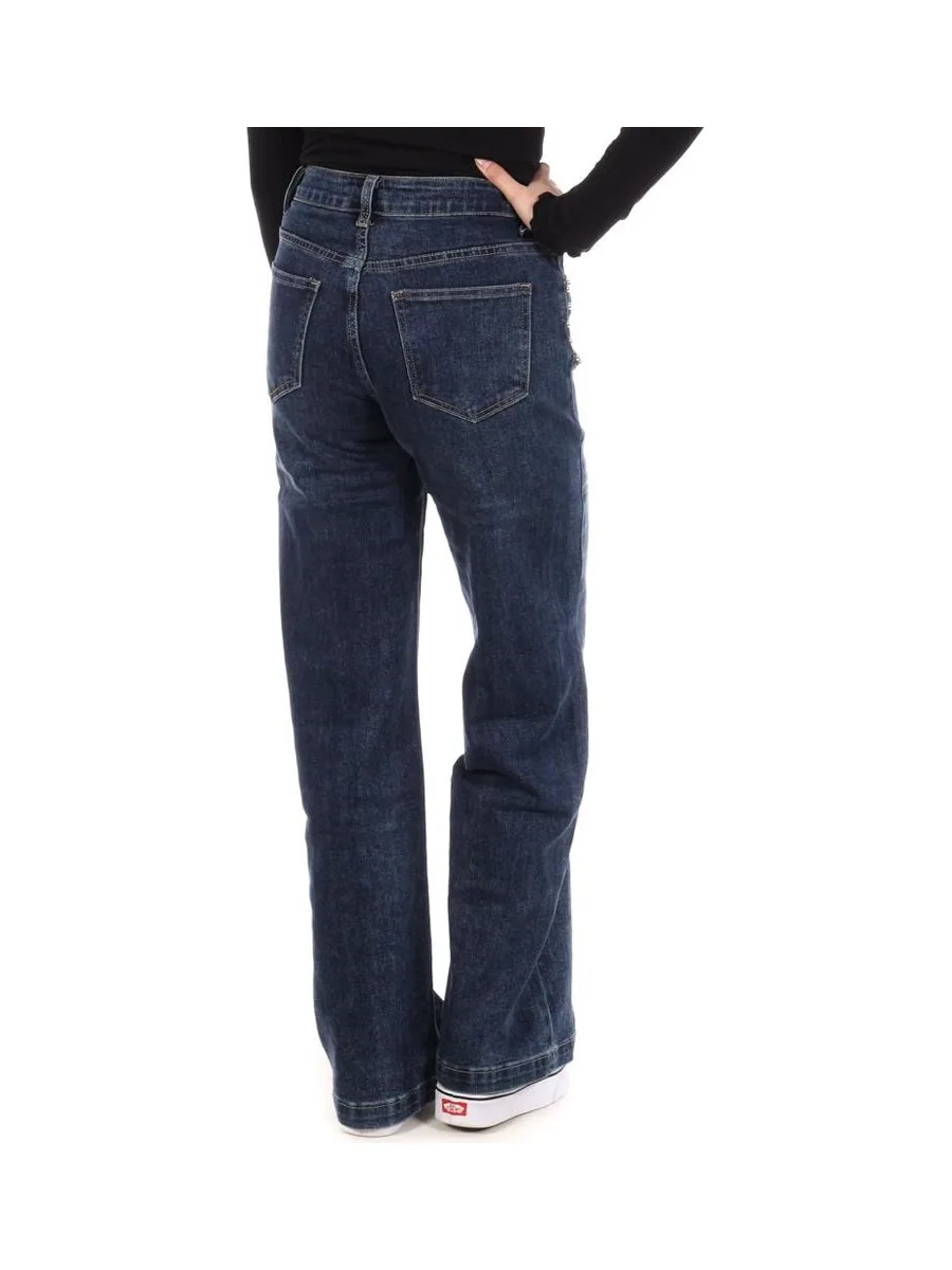 Jean Loose Bleu Femme Monday Premium 1807 XD 2