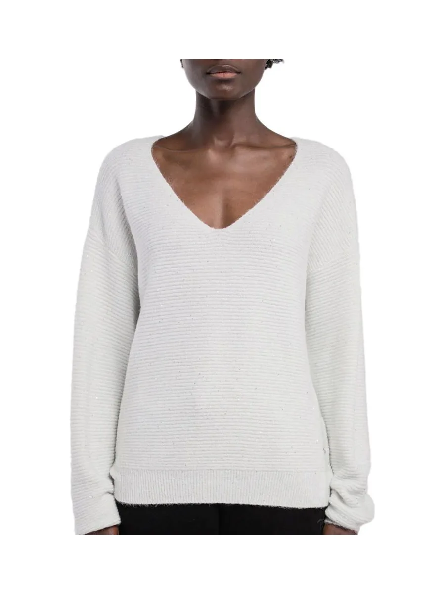 Pull à Paillette Blanc Femme Teddy Smith Prachel 2