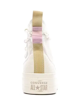 Baskets Ecru Femme Converse s All Star Lift Platform Jacquard 3