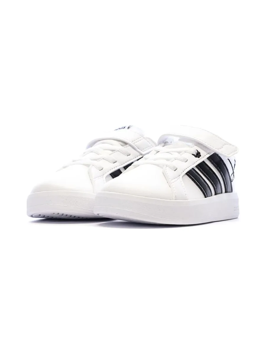 Baskets Blanche/Noir Fille Adidas Grand Court 3.0 Girls 7