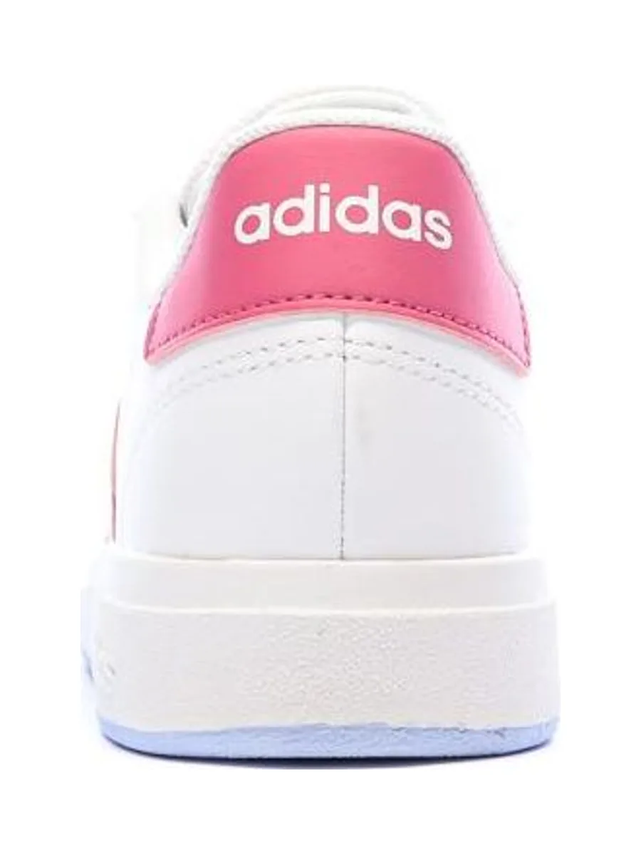 Baskets Blanches/Roses Fille Adidas Grand Court 2.00 4