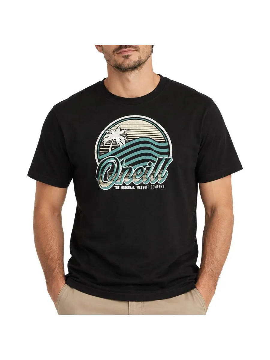 T-Shirt Noir Homme O'Neill Wave 2