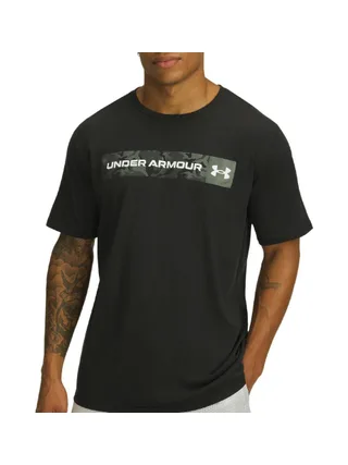 T-shirt Noir Homme Under Armour Camo Chest Stripe 1