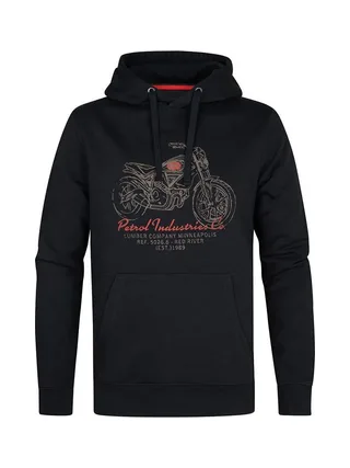 Sweat à Capuche Noir Homme Petrol Industries Hooded 1