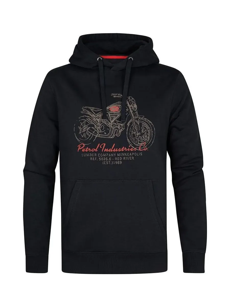 Sweat à Capuche Noir Homme Petrol Industries Hooded 2