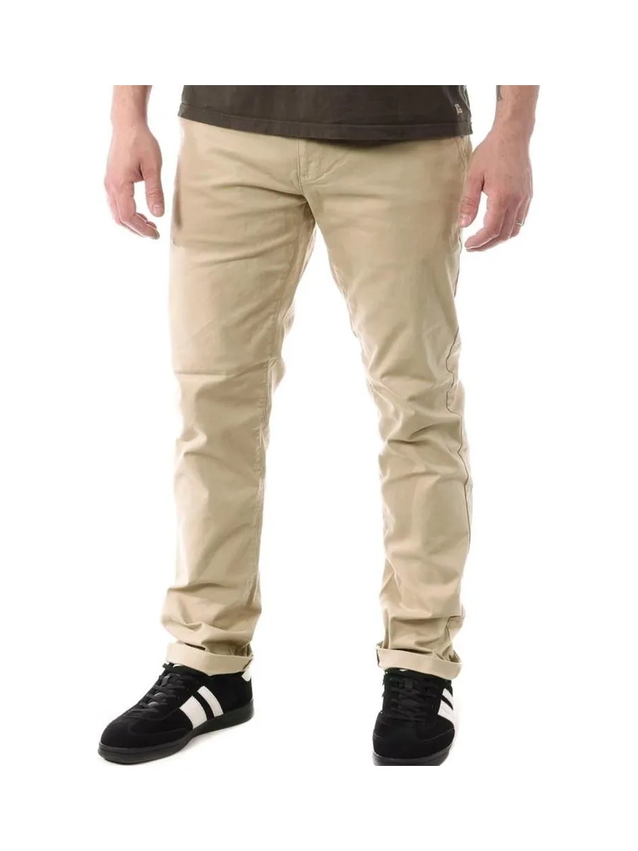 Pantalon Chino Marron/Beige Homme Paname Brothers Costa1 2