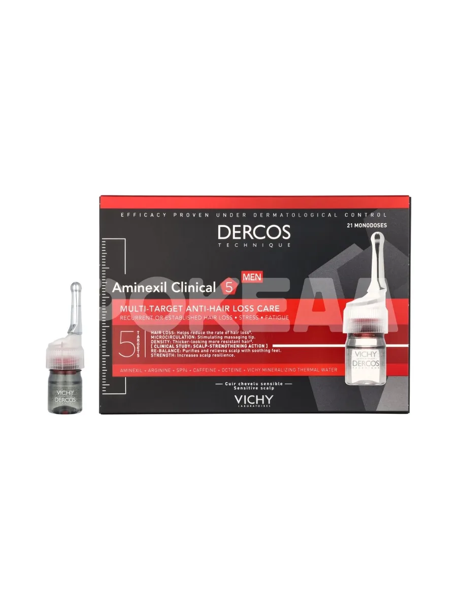 Vichy Dercos Aminexil Clinical 5 Men Multi-Target Anti-Hair Loss Care 126ml - 21 doses 1