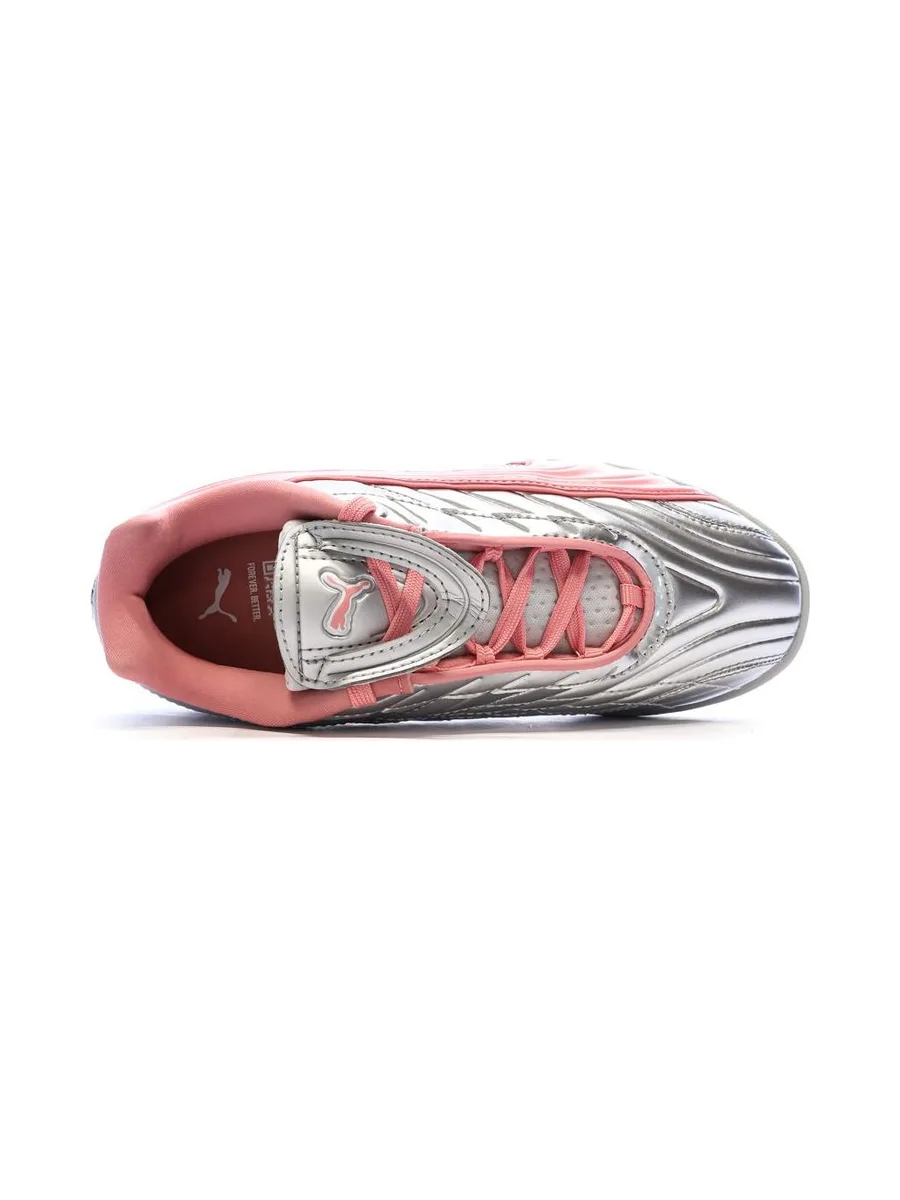 Baskets Argent/Rose Fille Puma Goalgetter 5
