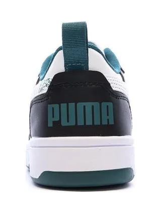Baskets Noires/Blanches/Vertes Garçon Puma Rebound V6 3