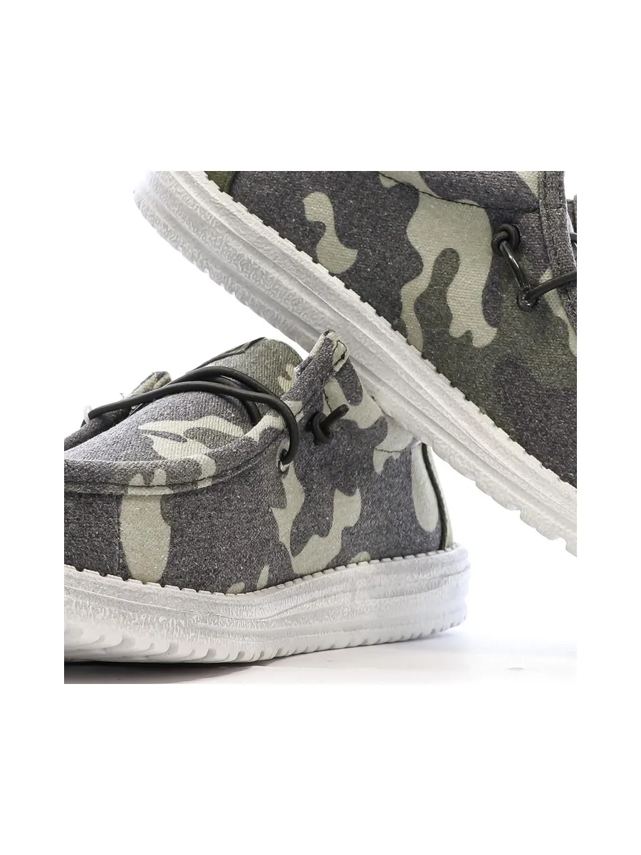 Chaussures Militaire Kaki Homme Hey Dude Camo 8