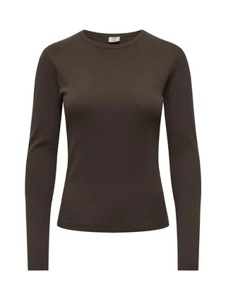 T-Shirt Manches Longues Marron Foncé Femme JDY Vaya 1