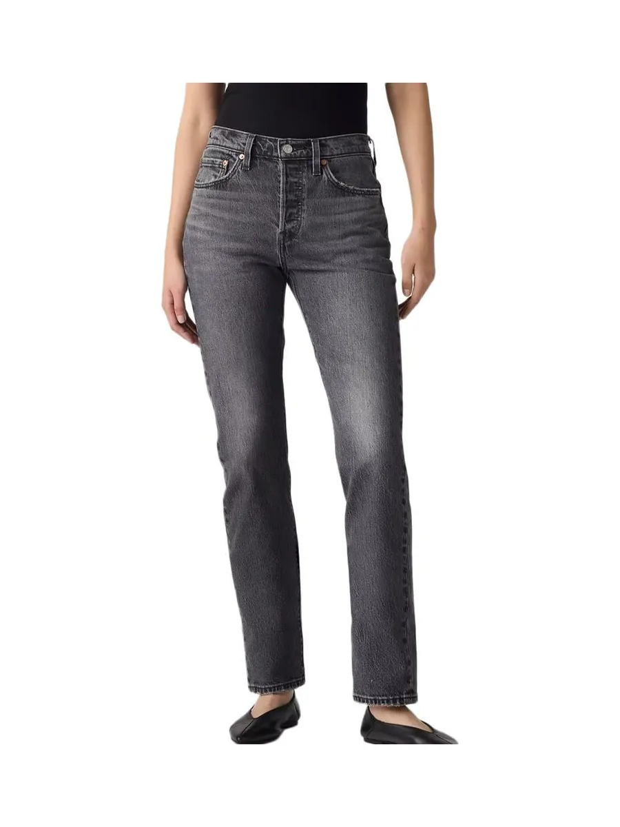 Jean 501 Gris/Noir Femme Levi's Med Indigo 1