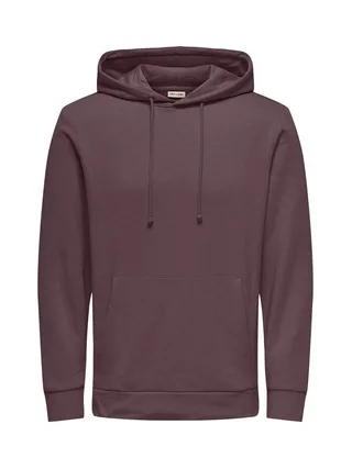 Sweat à capuche Prune Homme Only & Sons Hood 1
