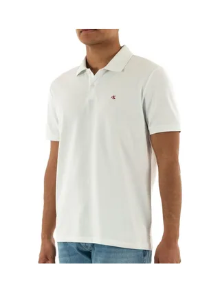 Polo Blanc Homme Calvin Klein Jeans Ss Monogram Pique 1