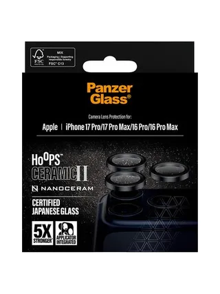 PanzerGlass ® Hoops® Ceramic II Camera Lens Protector iPhone 17 Pro | iPhone 17 Pro Max | iPhone 16 Pro | 16 Pro Max 3