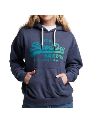 Sweat à Capuche Marine Femme Superdry Tonal Vl Graphic 1