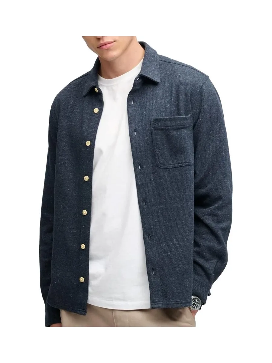 Surchemise Bleu Chiné Homme Superdry Twill 2