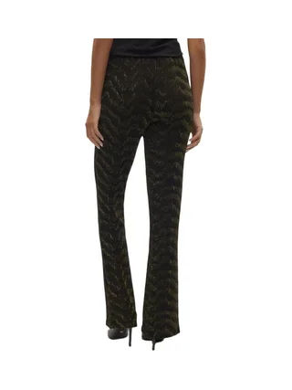 Pantalon Noir/Doré Femme Vero Moda Lucy Hw Glitter 2