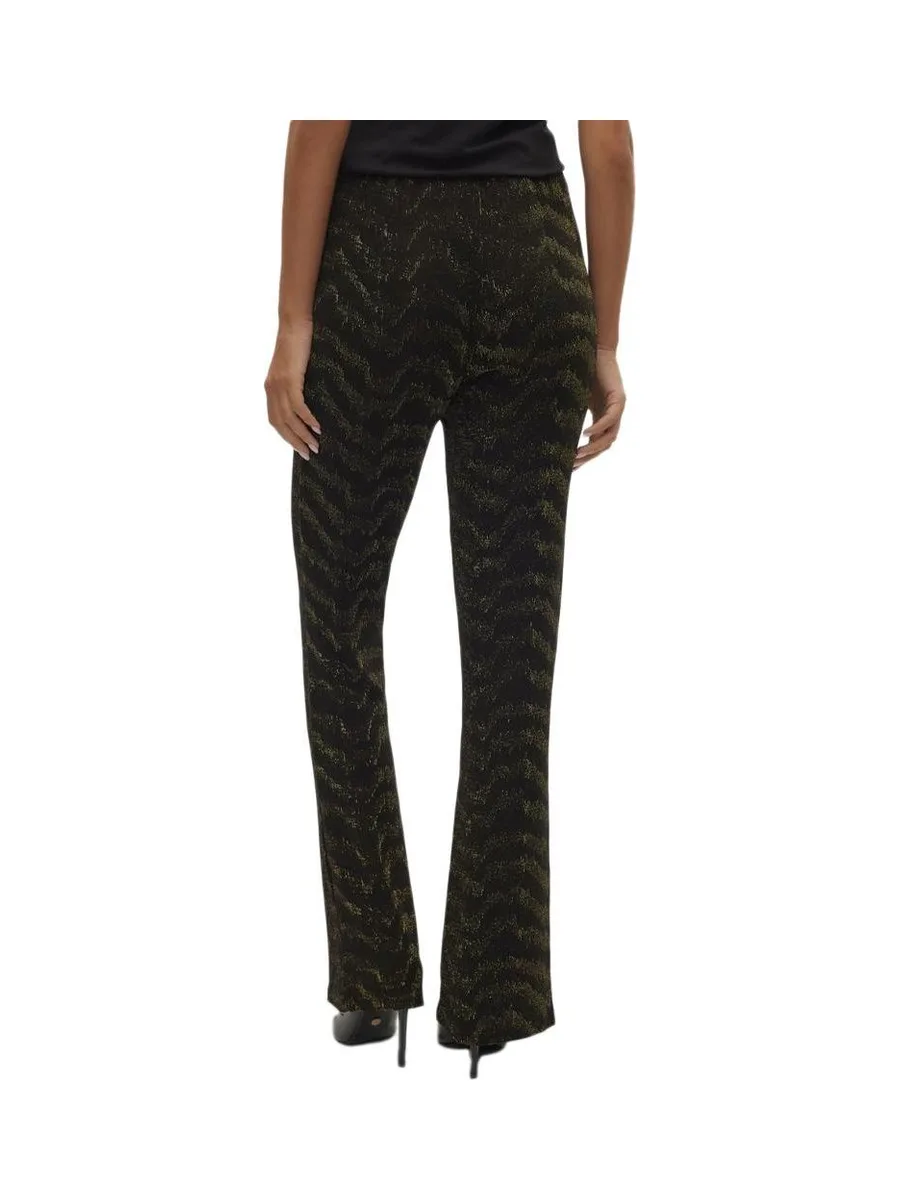 Pantalon Noir/Doré Femme Vero Moda Lucy Hw Glitter 2