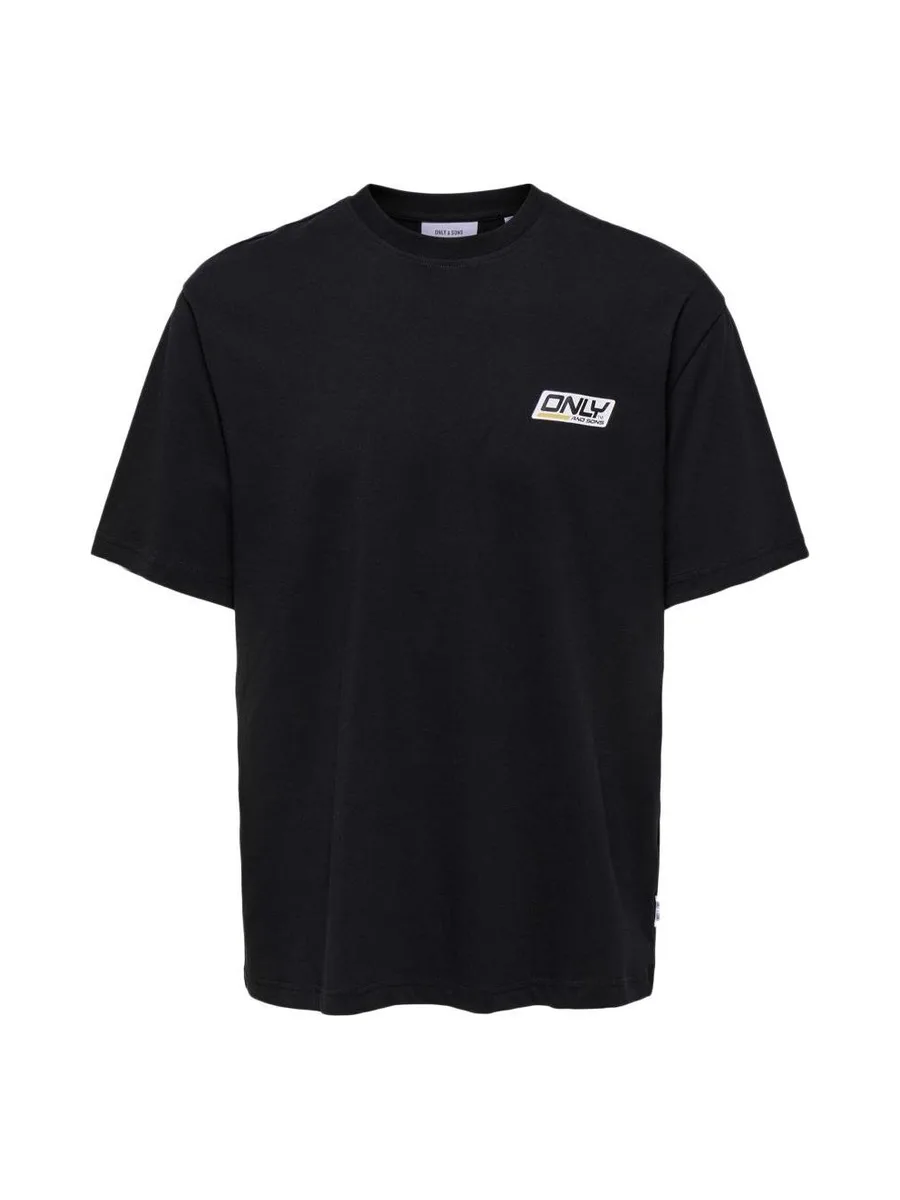 T-shirt Noir Homme Only & Sons print Logo 2
