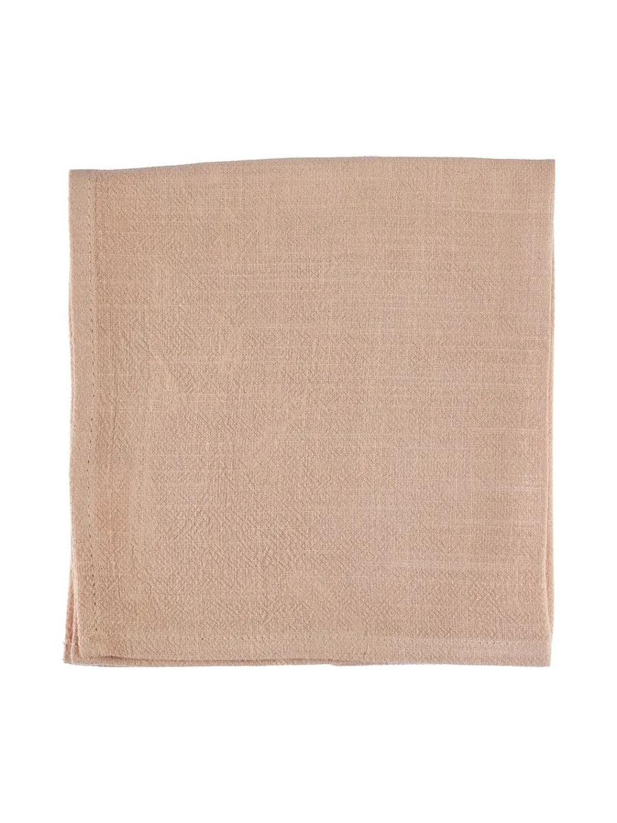 Serviette de table - 6 pièces - Lin et coton blanc crème 131
