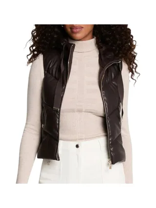 Doudoune sans manches Marron Foncé Femme Morgan GSOLO 1