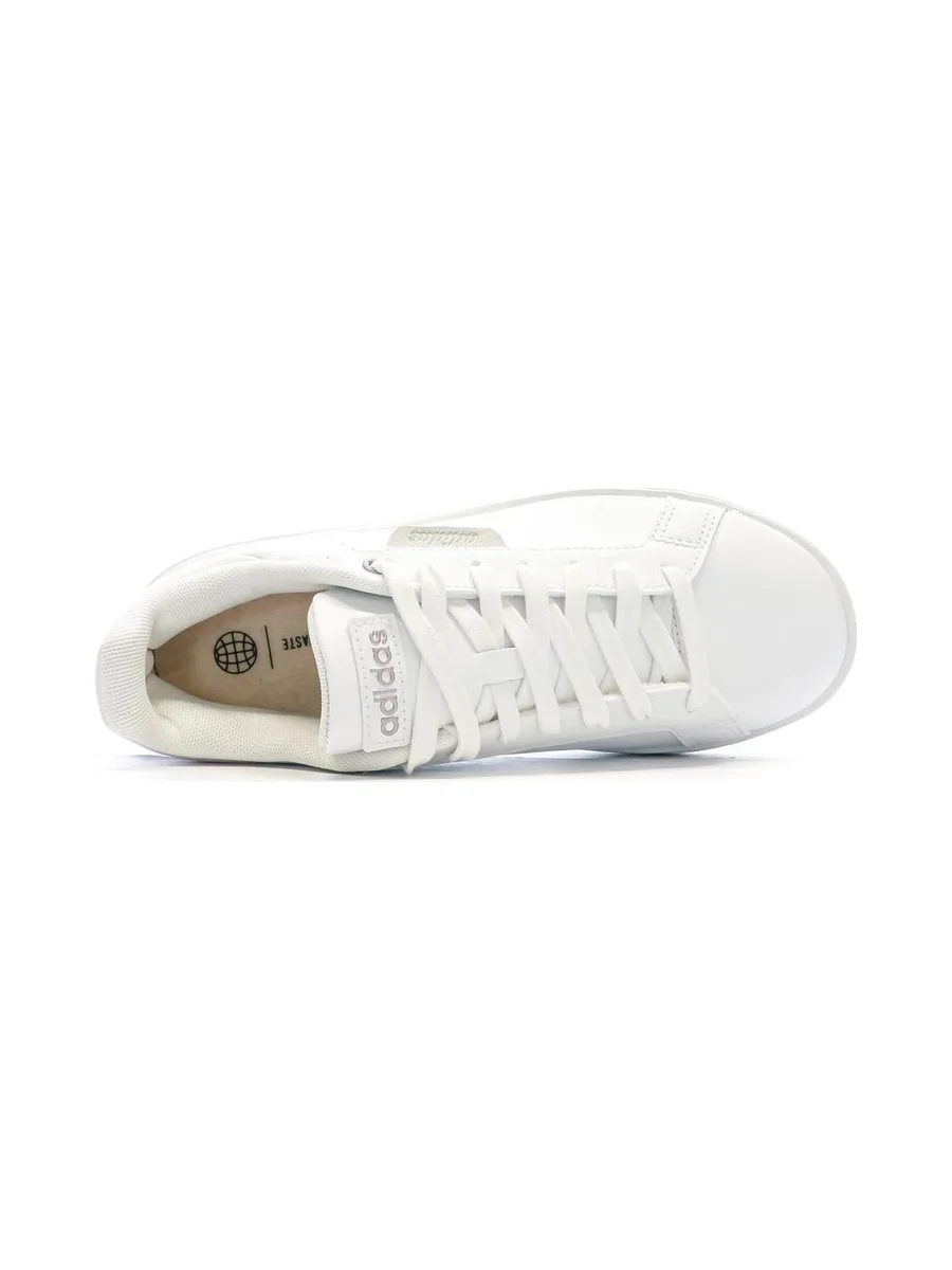 Baskets Blanc/Rose Femme Adidas Court Silk 5