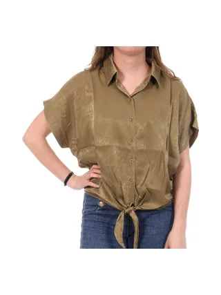 Chemise Satin Kaki Femme An'ge Leonie 1