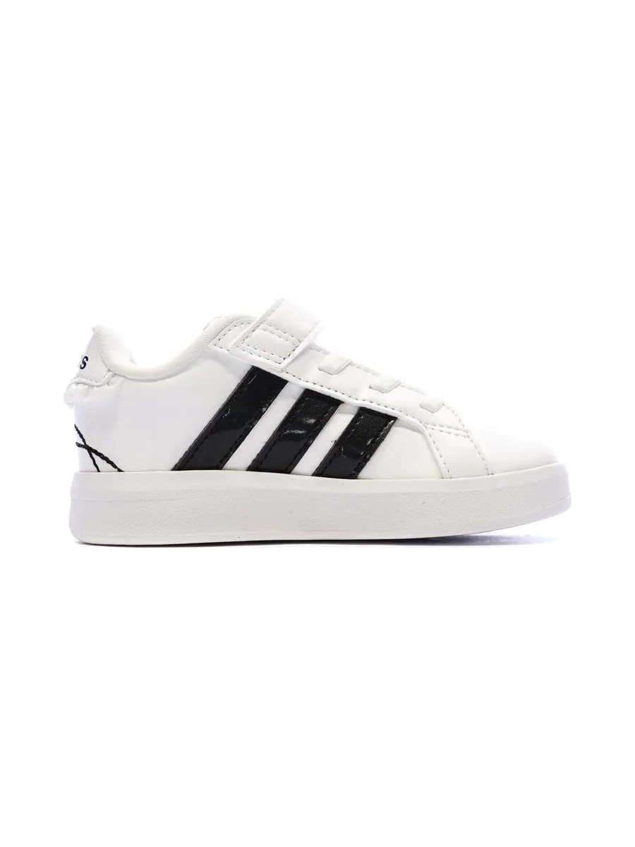 Baskets Blanche/Noir Fille Adidas Grand Court 3.0 Girls 3