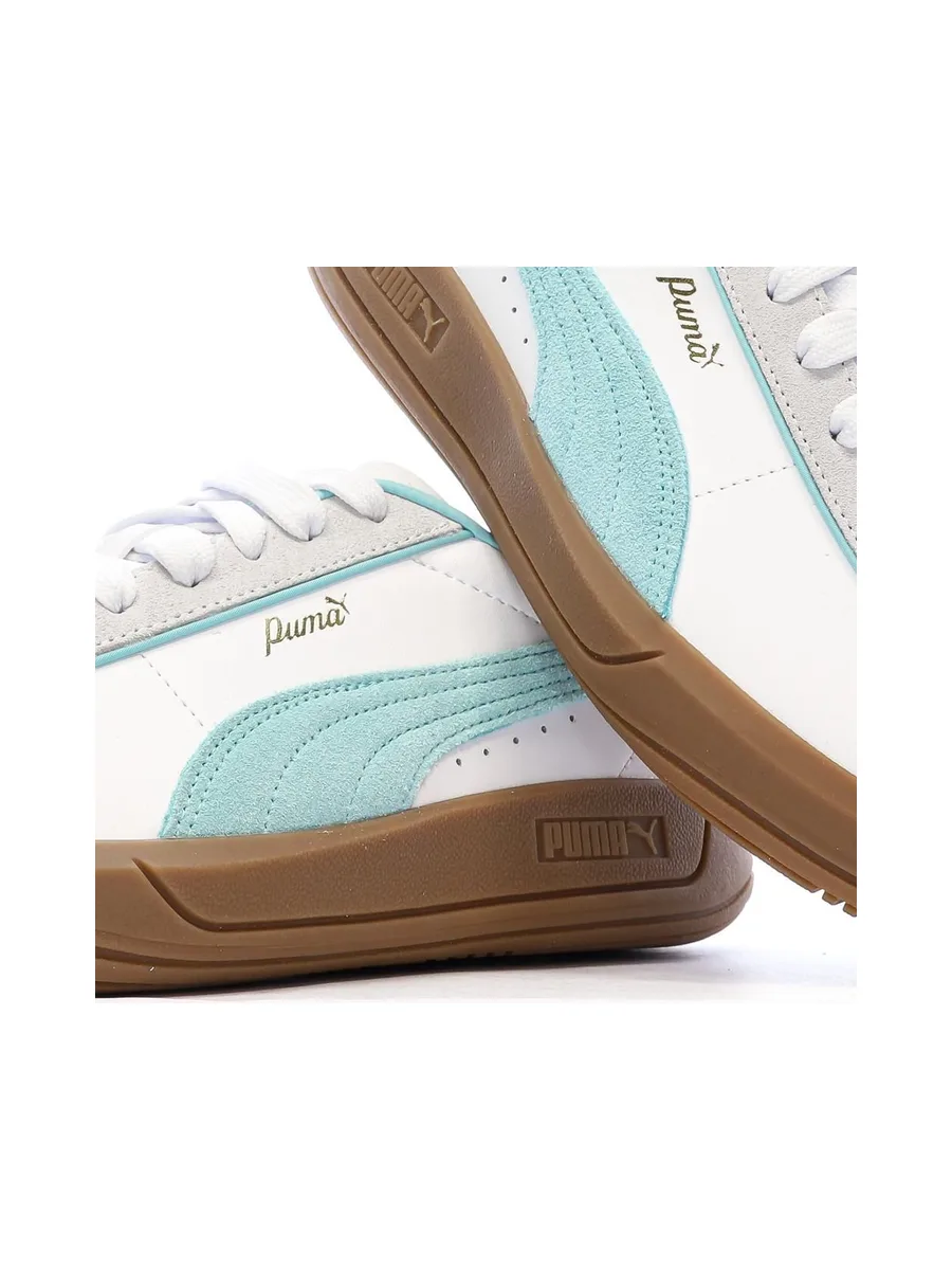 Baskets Blanches/Turquoise Femme Puma Club Klassika 8