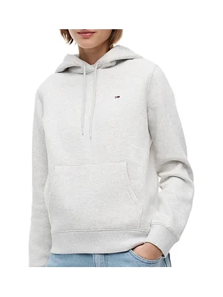 Sweat à Capuche Gris Chiné Femme Tommy Hilfiger Flag 1